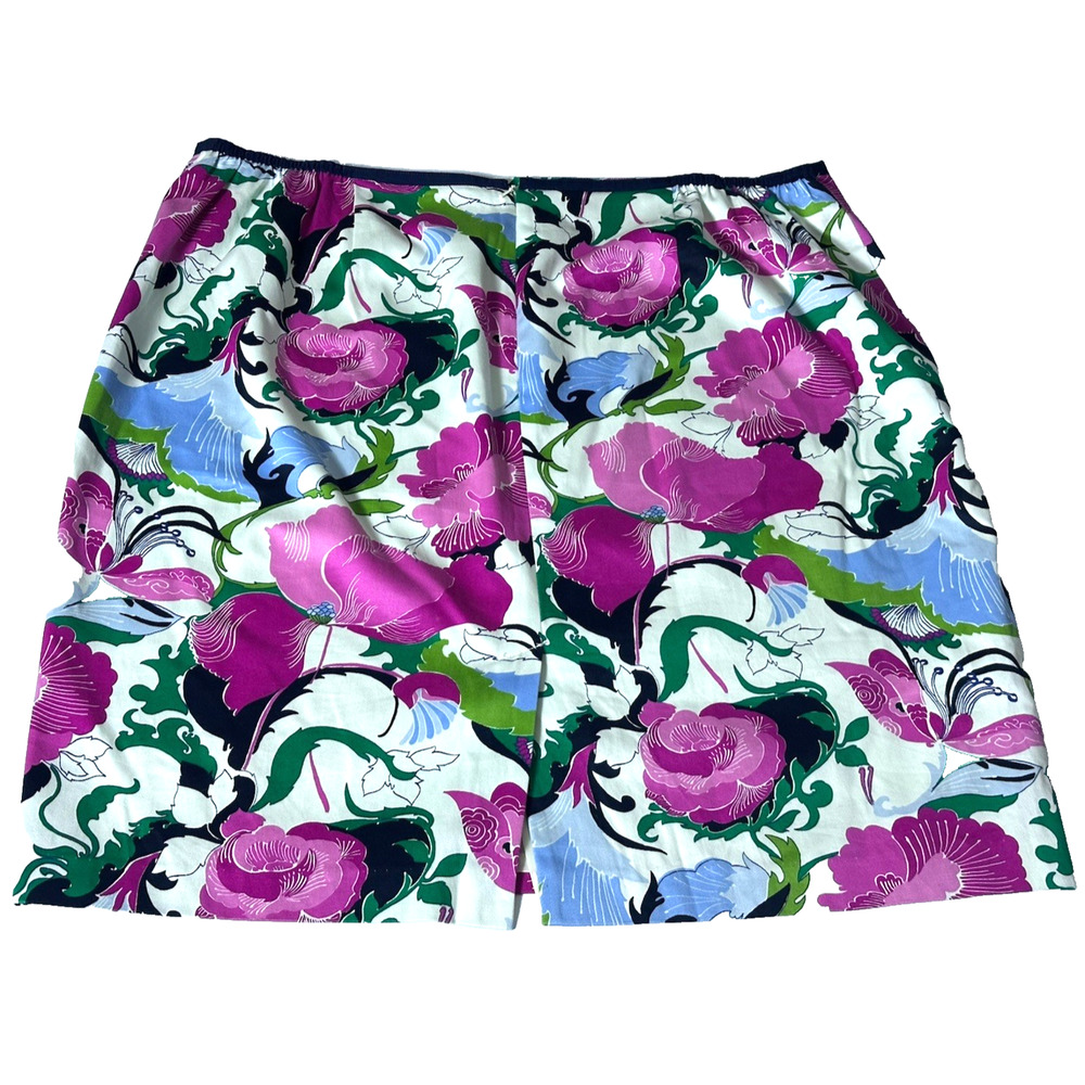 Talbots Women Skirt Plus‎ Size 22W Floral Print Twill Cotton Straight Cut - Picture 14 of 16